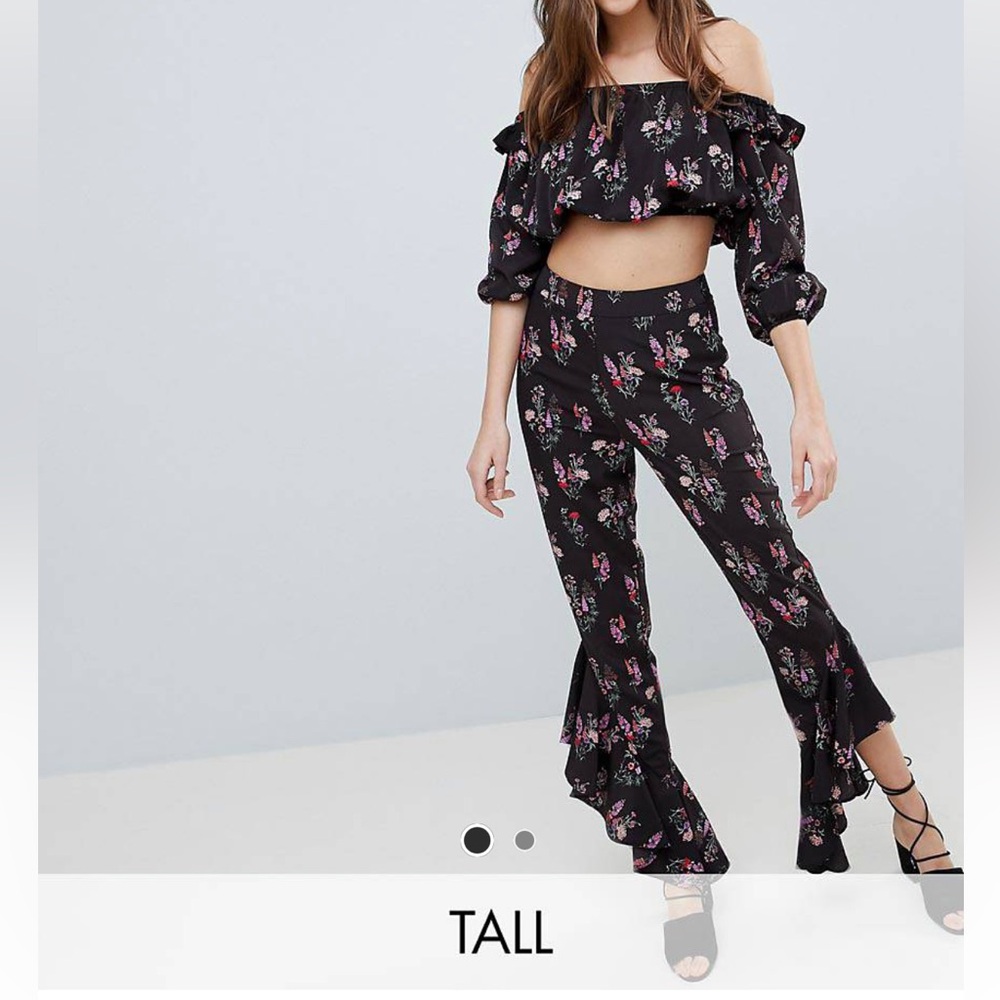 Fashion Union Flare Floral Pants